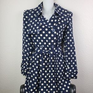 Polkadot lightweight trench style jacket M